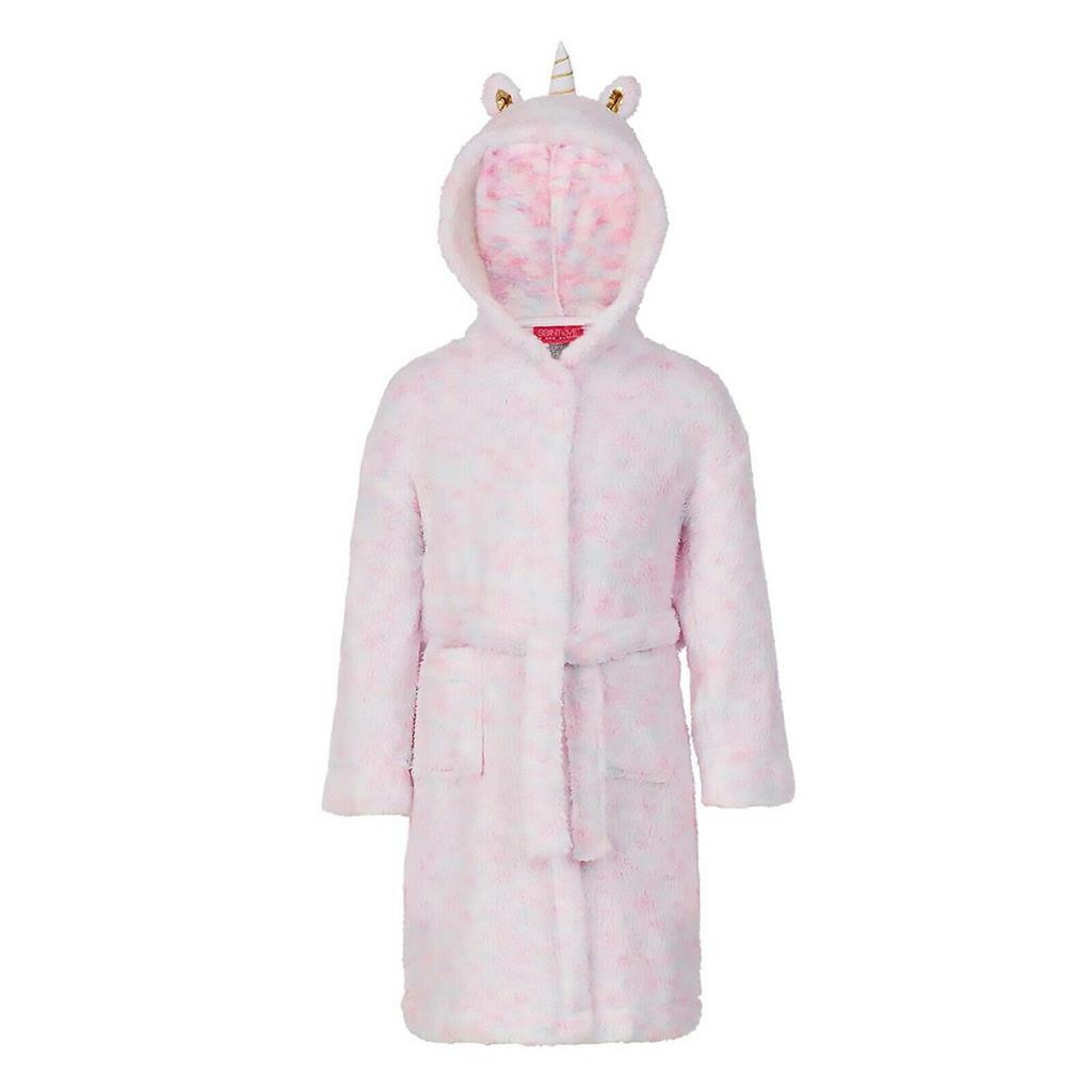 Saint Eve Youth Girls Plush Robe, Unicorn, XS 5/6